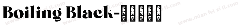 Boiling Black字体转换